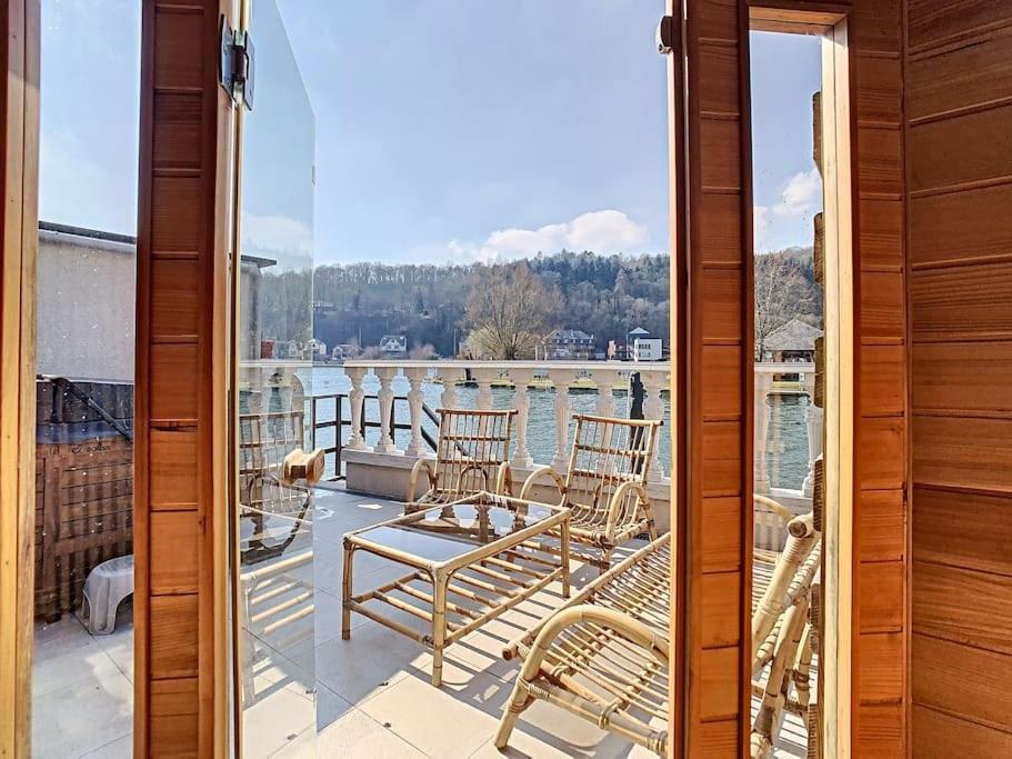 Vue Sur Meuse Avec Jacuzzi Et Sauna Exterieur. Yvoir Ngoại thất bức ảnh