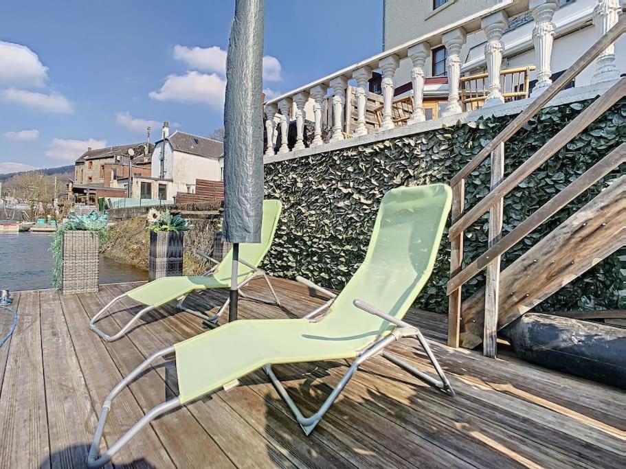 Vue Sur Meuse Avec Jacuzzi Et Sauna Exterieur. Yvoir Ngoại thất bức ảnh